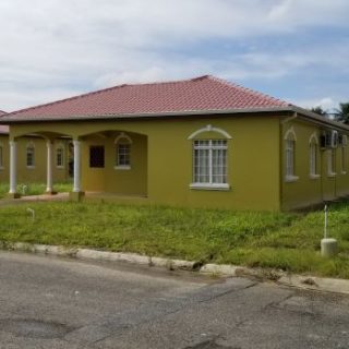 Great family home for rent. Riverwood Gardens Arima. 3 Bedroom, 2 toilet and bath. Hot and cold, garage for 2. Great new development and area for kids.