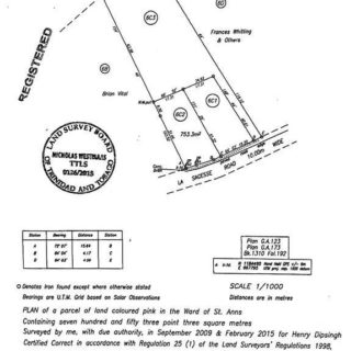 LAND FOR SALE LA SAGESSE ROAD SANTA CRUZ